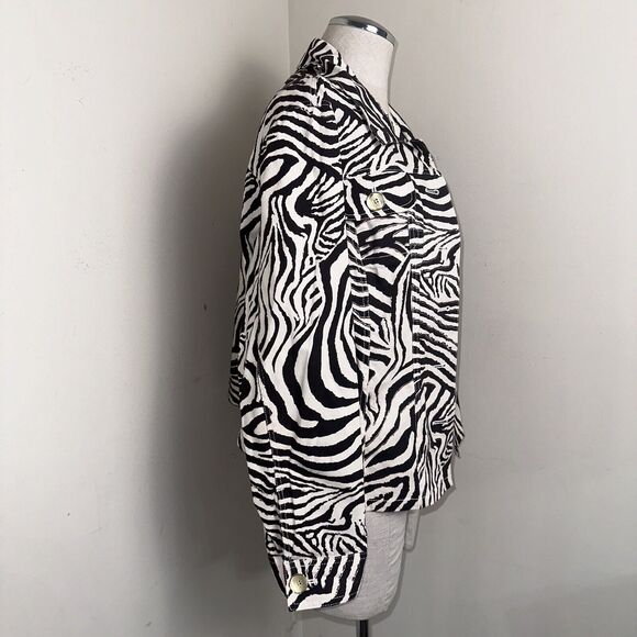 Berek Women's Zebra Print Design Lightweight Jacket Size Large - Picture 5 of 11